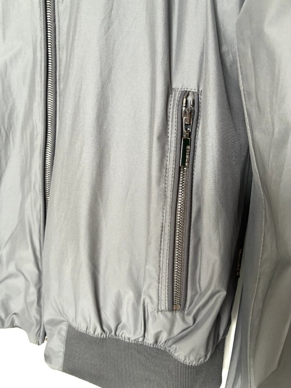 MOORER men's grey windbreaker luxury jacket reversible hooded sz 50 (M) NWOT - Picture 8 of 12